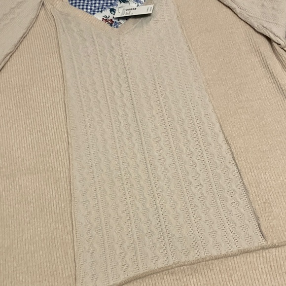 Maurices V-Neck Oatmeal Sweater - Picture 6 of 9
